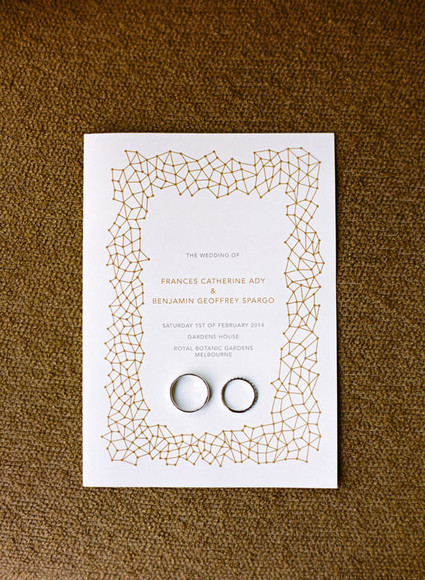 Wedding rings with invitation