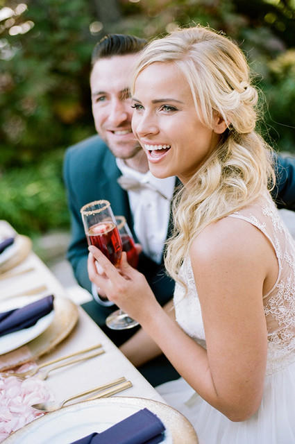 Outdoor wedding portrait