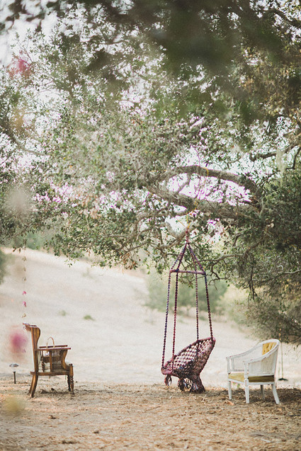 Outdoor wedding lounge area