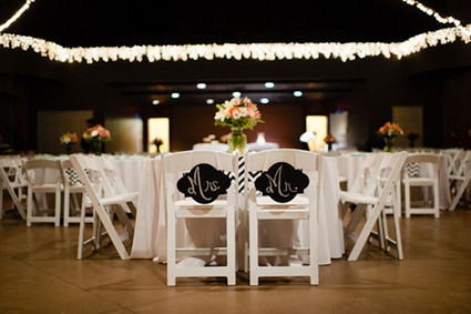 Navy and gold wedding reception