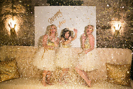 New Years glitter portrait