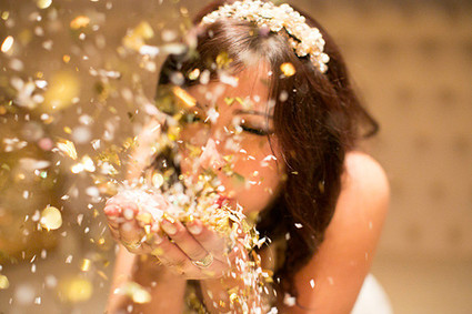 New Years glitter portrait