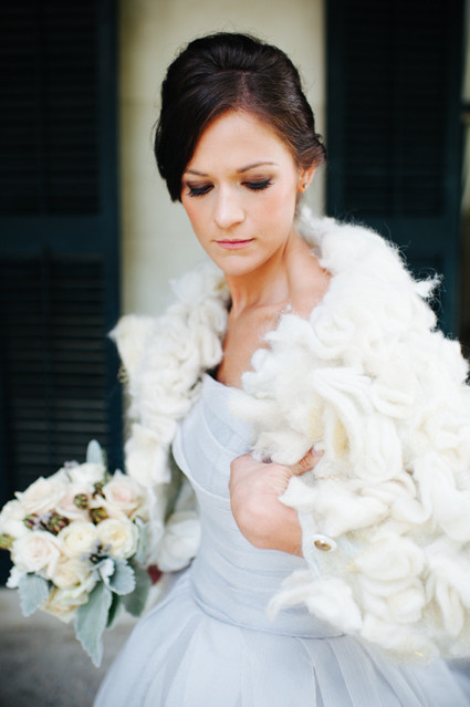 White fur shawl