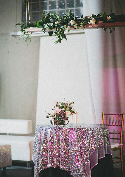 New Year's Eve wedding tablescape