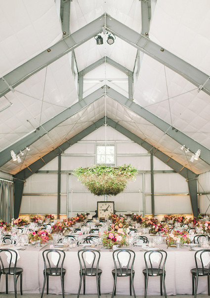 Modern ranch wedding reception