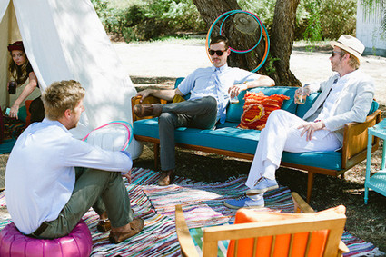 Modern Mexican themed lounge area