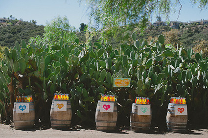 Modern Mexican wedding soda escort station
