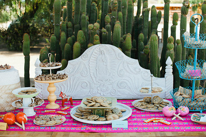 Modern Mexican themed dessert table