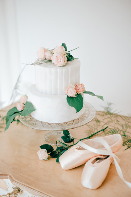 White wedding cake