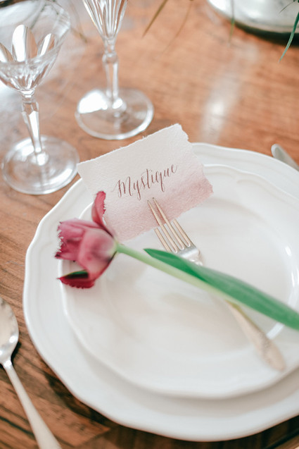 Watercolor escort card