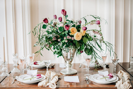 Tulip floral centerpiece