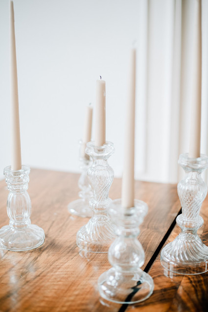 White tapered candles