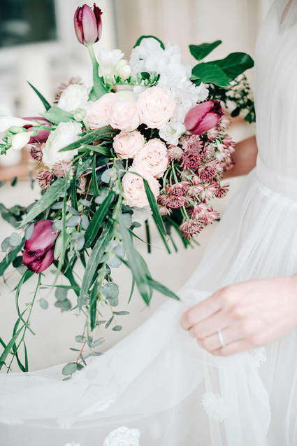 White and pink bridal bouquet
