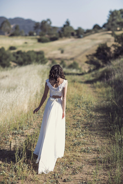 Two-piece wedding dress