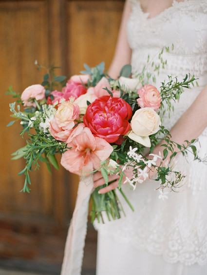 Pink peony bouquet