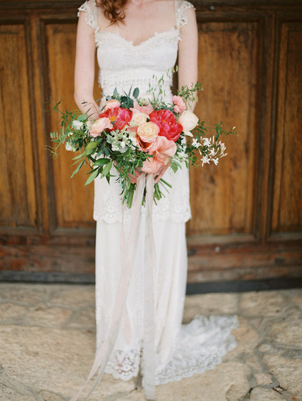 Pink peony bouquet