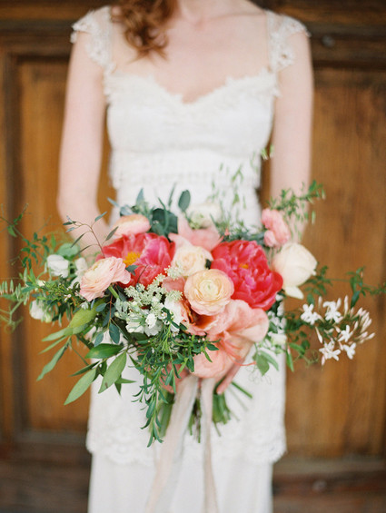 Pink peony bouquet