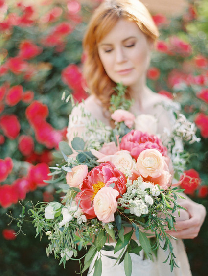 Pink peony bouquet