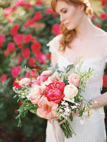 Pink peony bouquet