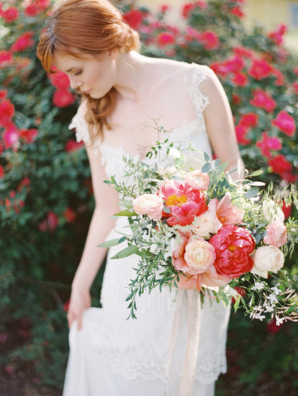 Pink peony bouquet