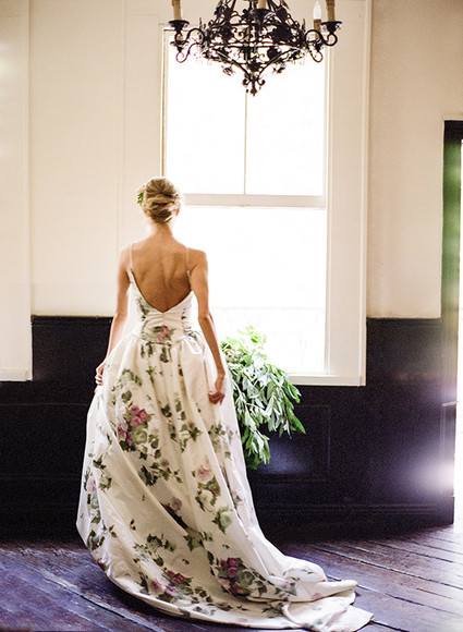 Floral reception dress
