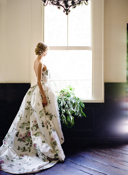 Floral reception dress