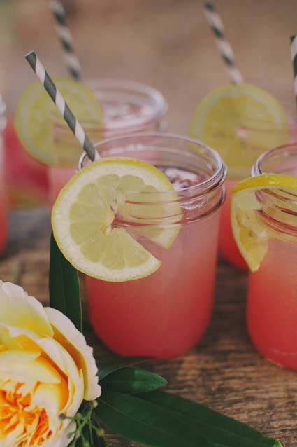 Watermelon mason jar cocktails