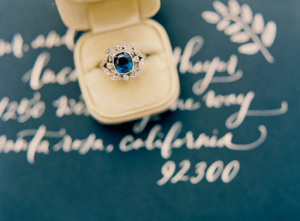 Vintage topaz wedding rings