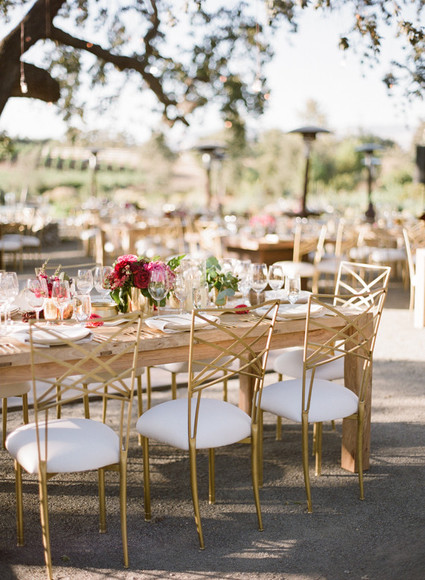 Gold reception chairs