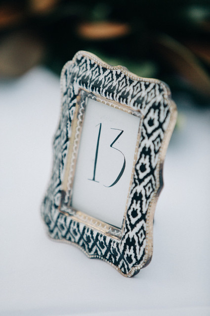 Moroccan inspired table number