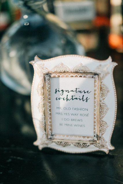 Modern Palm Springs wedding signage
