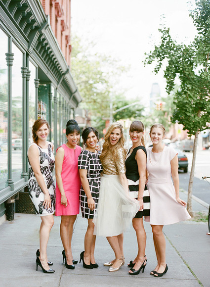 Pink, black and white outfits