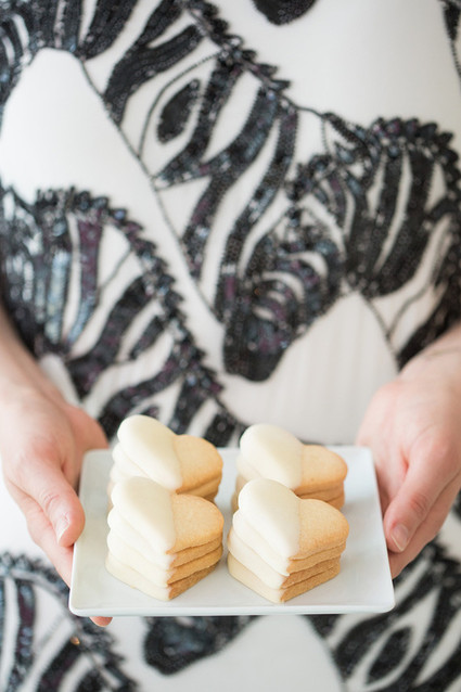 Heart shaped sugar cookies