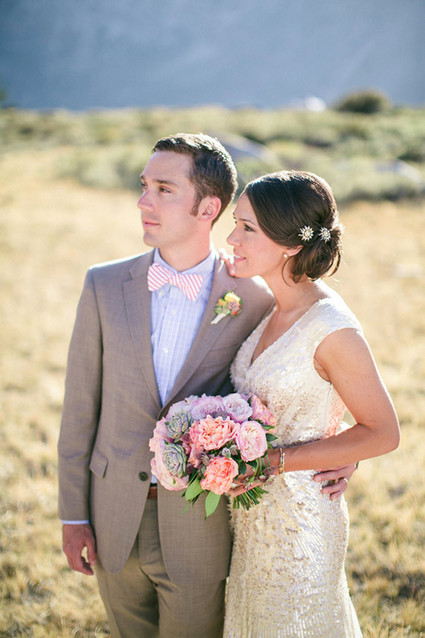 Outdoor wedding portrait