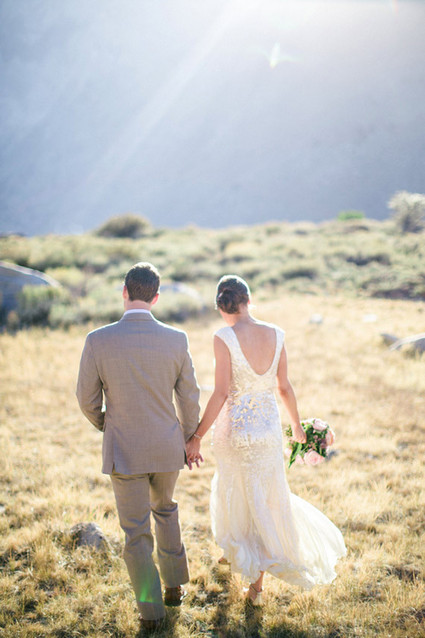 Outdoor wedding portrait