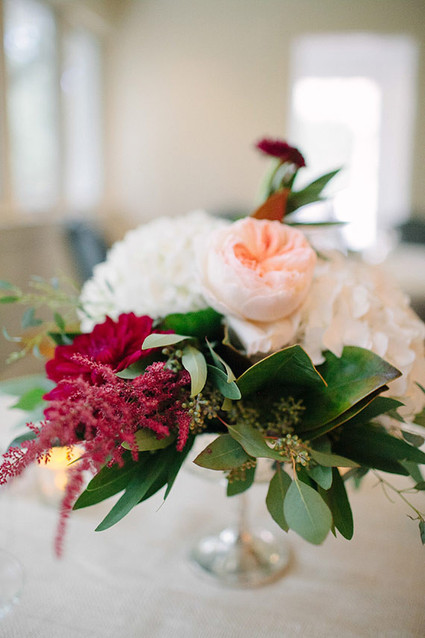 Winter flower centerpiece
