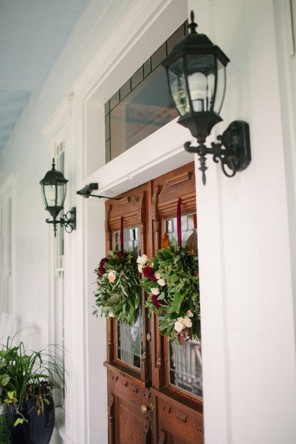 Reception wooden doors