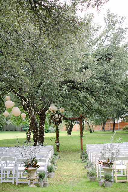 Garden wedding ceremony