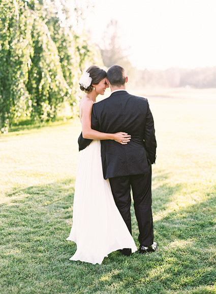 Outdoor wedding portrait