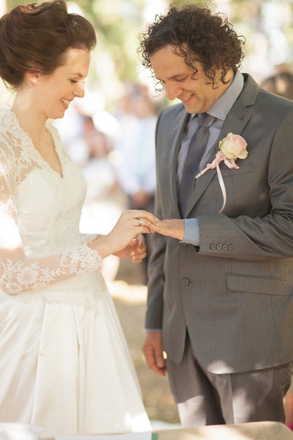 Romantic wedding portrait
