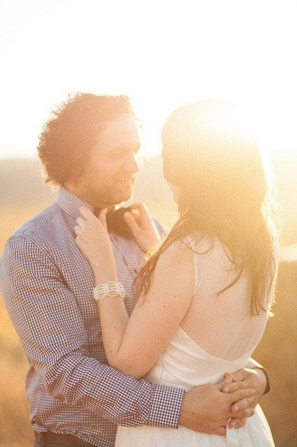 Sunset wedding portrait