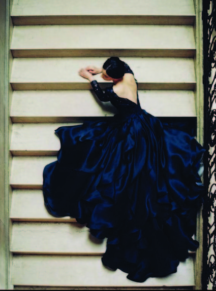 Dark Blue wedding dress by Sareh Nouri