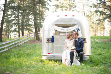 Outdoor elopement with Airstream