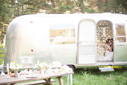 Outdoor elopement with Airstream