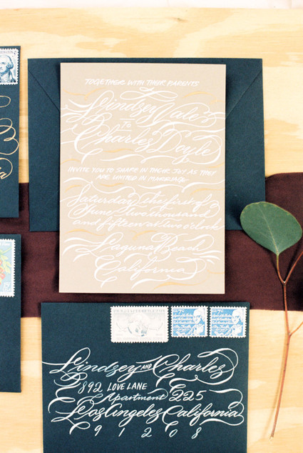 Calligraphed invitation