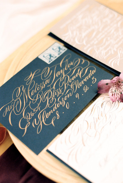 Gold calligraphy