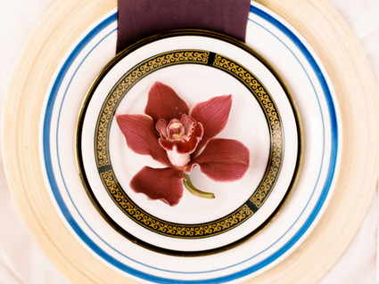 Orchid place setting