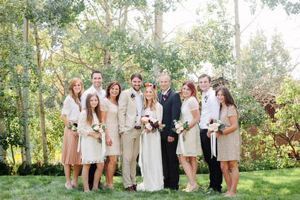 Backyard family portrait