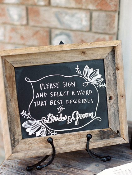 Chalkboard signage