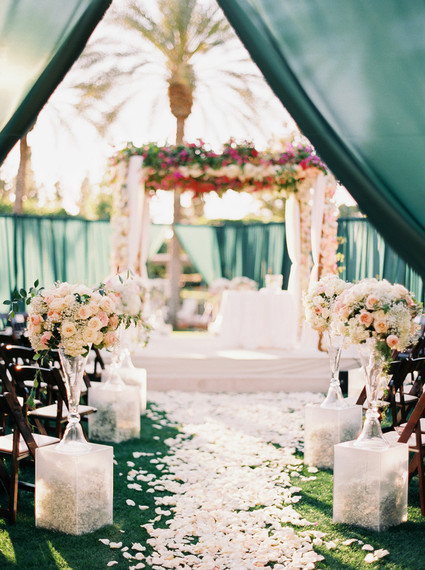 Floral wedding ceremony